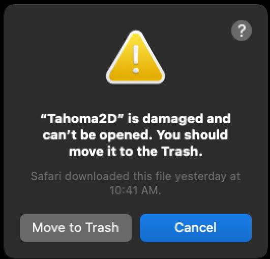 False damage image