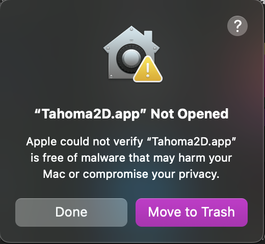 First macOS warning image